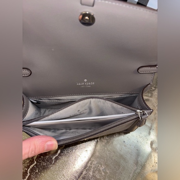Kate Spade New York Knott Suede Hare Grey Crossbody 2025 NWT - Picture 6 of 7